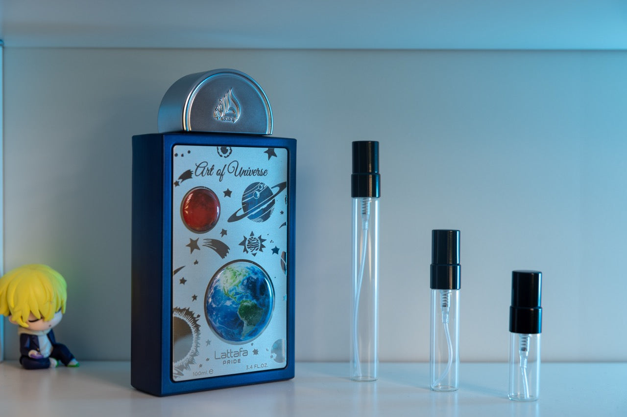 Lattafa Art of Universe - Scent Sample - 3ml / 5ml / 10ml - Inspired by Ex Nihilo Blue Talisman